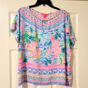 Lilly Pulitzer Manda Top Private Island Size Large